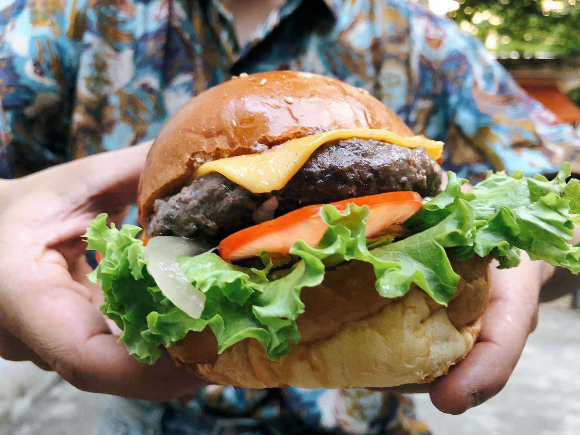 Burger served at Hermanos